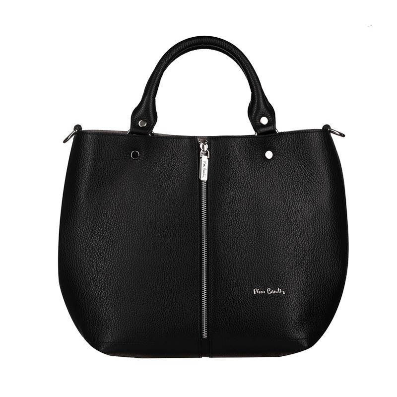 Pierre Cardin - skórzana torebka shopper bag czarna (TS-5374-01)